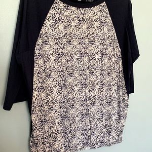 Ann Taylor Loft blue and leopard blouse